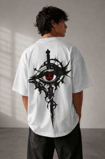Picture of Shadow Eye Oversized T-Shirt | Dark Anime Graphic Streetwear Tee | Premium 260 GSM Cotton Unisex