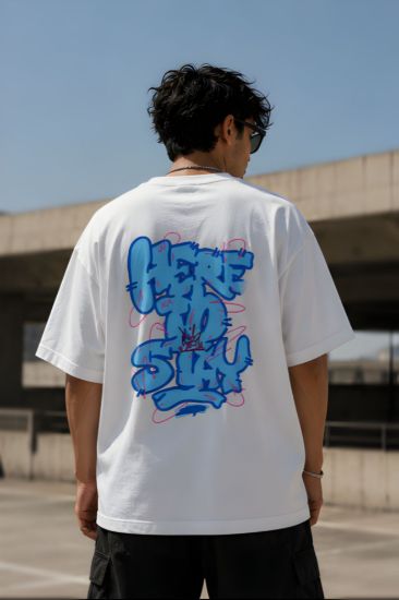 Picture of You’ll Float Too Oversized T-Shirt – White Horror Graphic Back Print Drop Shoulder Streetwear Tee - copy - copy