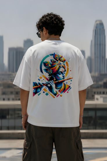 Picture of You’ll Float Too Oversized T-Shirt – White Horror Graphic Back Print Drop Shoulder Streetwear Tee - copy - copy - copy