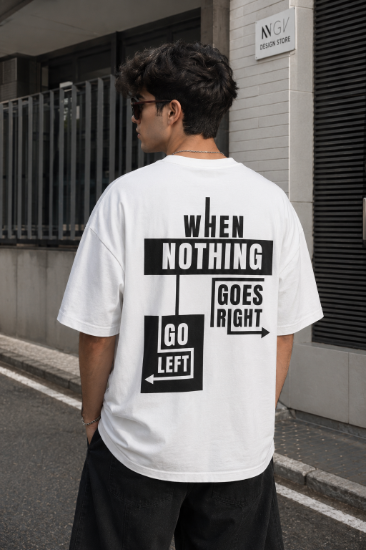 Picture of Born Free Fly High Oversized T-Shirt – White Parrot Graphic Back Print Drop Shoulder Streetwear Tee - copy