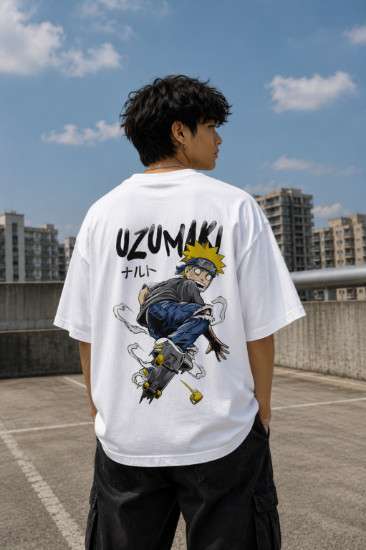 Picture of Cyborg Skull Oversized T-Shirt – White Futuristic Graphic Back Print Drop Shoulder Streetwear Tee - copy - copy - copy - copy - copy - copy - copy - copy